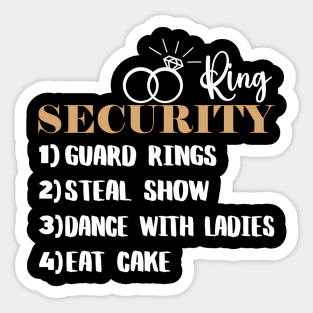 Ring Security Ring Bearer Wedding Duties List Sticker